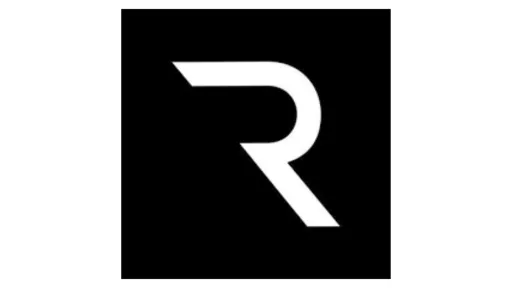 black background with the letter r